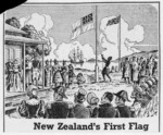 Creator unknown :Photograph of a published engraving showing "New Zealand's first flag"