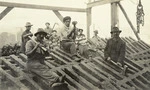 Preparing to break pigs, Onekaka Iron and Steel Company, Golden Bay
