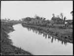 Widening (Awanui?) river for the Kaitaia swamp drainage scheme
