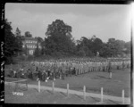 The two o'clock parade at the New Zealand Convalescent Hospital in Hornchurch, England