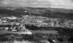 Looking over Newtown and Mt Cook, Wellington, with Government House in the foreground