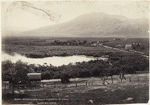 Creator unknown : Photograph of an area including Kuirau hot spring and Mount Ngongotaha, Rotorua district, taken by the Burton Brothers