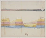 [Mantell, Walter Baldock Durrant] 1820-1895 :[Geological cross-section, Taranaki, 1845?]