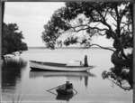 Scene with boats, Houhora Harbour, Northland region