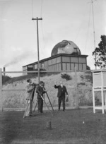 Weather balloon release, Meteorological enclosure, Kelburn, Wellington