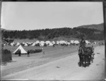 Military training camp in Newtown Park, Wellington, for soldiers about to depart for the war in South Africa