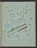 Burton, Clelia, 1878-1952 :Muhlenbeckia adpressa. [Inset] Lake Wakatipu. [ca 1900]