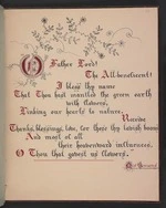 Burton, Clelia, 1878-1952 :[Illuminated prayer. ca 1900]