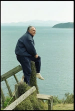 Noel Hilliard looking at the view from his property, Titahi Bay - Photograph taken by Ross Giblin