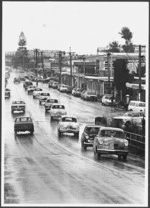 Ford Zephyr and Zodiac automobiles on Randwick Road overbridge