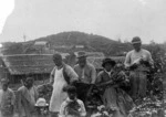 Collis, William Andrews, 1853-1920 : Maori group at Parihaka