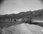 Vehicles of 10 Coy on convoy from Pusan to the front, Korea