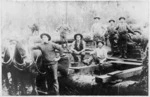 Workers at Nyberg Sawmill, Te Kinga, West Coast