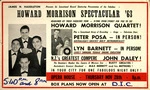 James N Haddleton presents his sensational record shattering presentation of the fabulous Howard Morrison spectacular '63, headlined by those fabulous four ... Howard Morrison Quartet. Opera House, Thursday Nov. 28th, [1963].