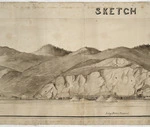 Severn, Henry A :Sketch panorama of Thames Goldfield [Section three of seven]. - [1875?]