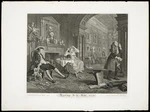 Hogarth, William, 1697-1764 :Marriage a-la-Mode. [Early in the morning]. Plate II. Invented, painted & published by Wm Hogarth. Engraved by B Baron according to Act of Parliament April 1st 1745.
