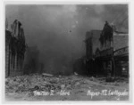 Fire in Emerson Street, Napier, after the 1931 Hawke's Bay earthquake