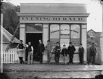 Group outside the Evening Herald office in Wanganui