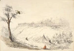 H P :Pahatanui ;the fortress of Rangihaeata / H P [?] 1823 [i.e.1846?]