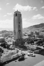 National War Memorial Carillon, Wellington, with the Hall of Memories under construction