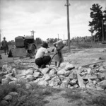 Japanese prisoners of war at work on the roads in the Wairarapa area