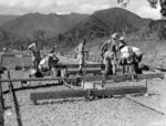 Works Services engineers constructing the 4th General Hospital at Dumbea, New Caledonia, during World War II