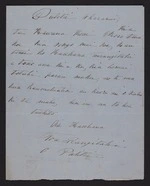 To Governor Grey from Kauhana, at Putiki