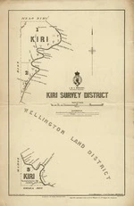 New Zealand. Department of Lands and Survey : Kiri Survey District [map]. 1904