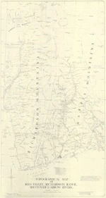 Creator unknown : Topographical Map of Rees Valley, Richardson Range, Shotover & Arrow Rivers [map with ms annotations]. 1957