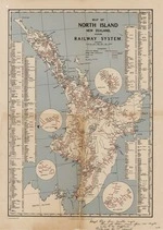 New Zealand. Government Printer : Map of North Island New Zealand showing railway system [map with ms annotations]. 1958