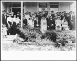 Wedding of Petar Marinkovich and Winnie Silich, Marinkovich farmhouse, (Tekopuru?) - Photograph taken by William J Sefton