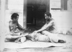 Tattooist at work, Samoa