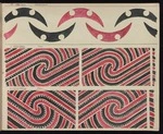 Godber, Albert Percy, 1876-1949 :[Drawings of Maori rafter patterns]. 10. 13W. MA13. "Ngutukaka"; 11. 19W. MA19. "Maui"; and, 12. 20W. MA20. "Maui". [1939-1947].
