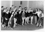 Poul Gnatt presenting Kirsten Ralov to New Zealand Ballet Company - Photograph taken by John Ashton