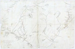 Tracing of map of Nairn's route to Te Anau