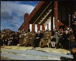 Sir Bernard Montgomery at Tamatekapua Meeting House, Ohinemutu