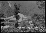 View of a hotel and power-plant at Otira