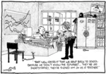 "That new recruit that we sent back to school because he didn't know the alphabet... they're so short-staffed, they've signed him on as a teacher." 11 October, 2007