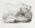 Beechey, Frederick William 1796-1856 :Stranden af Pitcairn [Debarcadere a Pitcairn] Pl 178. [Stockholm?] Gothstrom & Magnusson, [ca 1838]