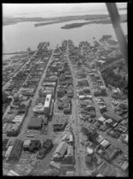 Auckland city, including Queen Street and harbour