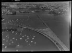 Orakei, with Whakatakataka Bay, Hobson Bay and sewer pipe line, Auckland