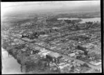 Hamilton city between railway bridge over Waikato River and Lake Rotoroa