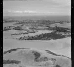 Looking over Anzac Bay and Putaki Bay towards Surfdale, Waiheke Island, Hauraki Gulf