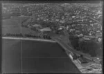 Okahu Bay, Auckland, including Tamaki Drive, Orakei Domain, and surrounding houses