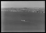 Tanker going through Rangitoto Strait, Auckland