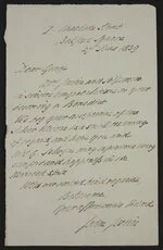 Letter - Sir John Jervis