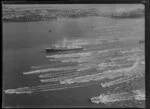 Royal Yacht Britannia entering Auckland Harbour