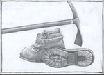 [Sir Edmund Hillary's boots and icepick] 22 January, 2008