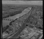 Waikato River and Huntly with Huntly Brick in foreground, Waikato District