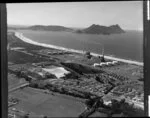 Coastal view featuring Marsden Point, Whangarei Harbour, Northland Region, including oil refinery